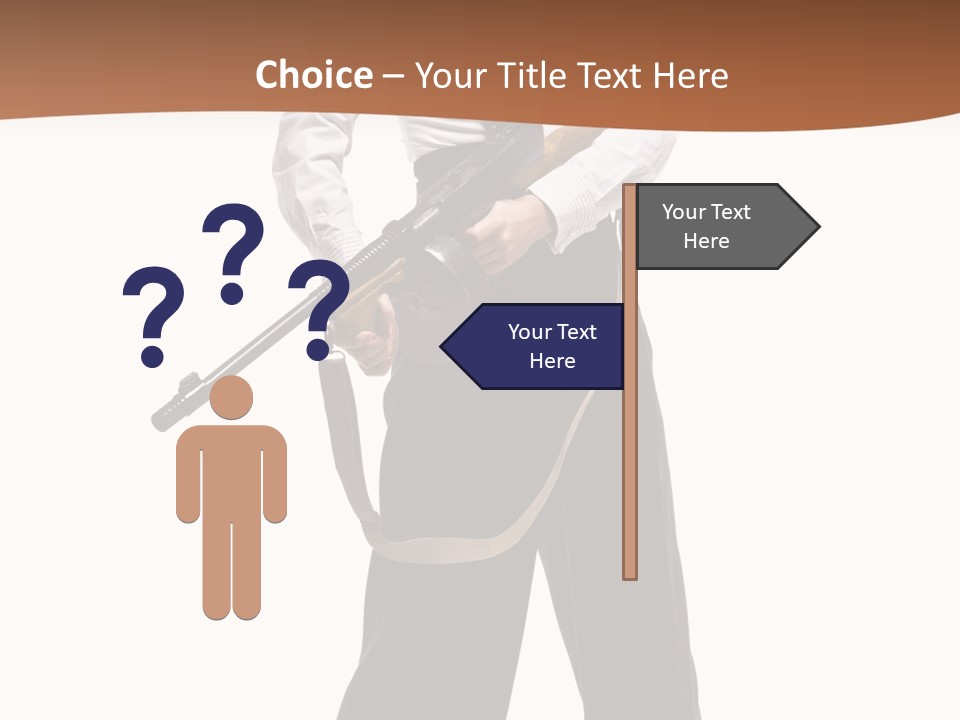 White Capone Pants PowerPoint Template