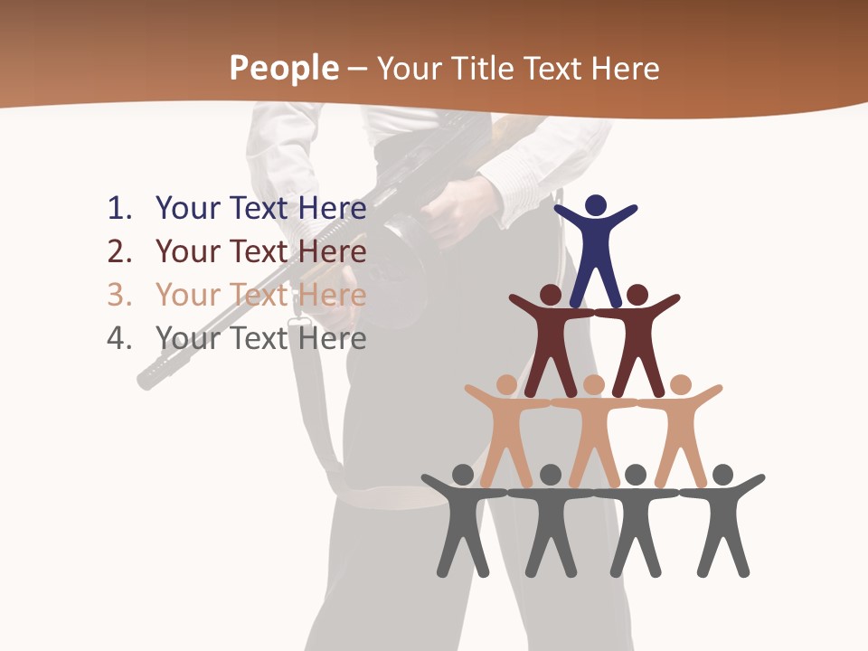 White Capone Pants PowerPoint Template