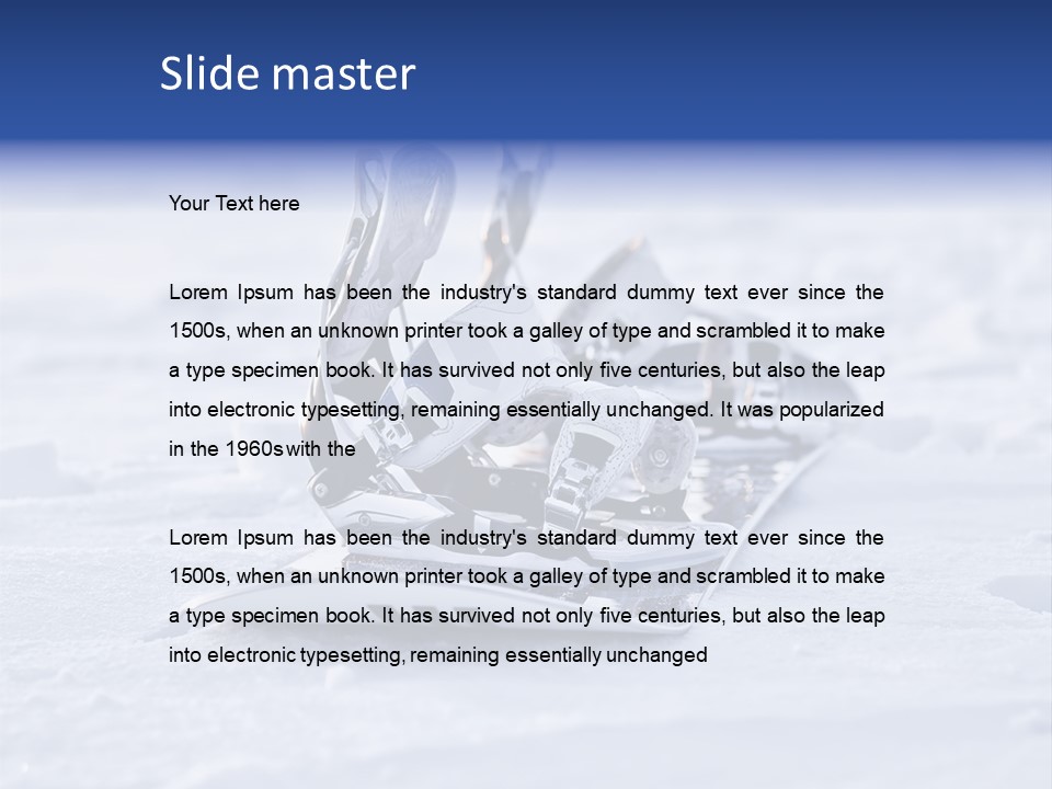Equipment Sun Boot PowerPoint Template