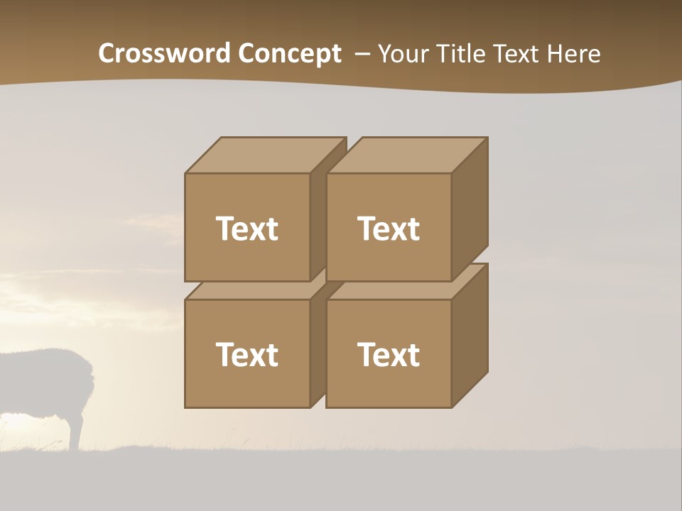 A Group Of Sheep Standing On Top Of A Grass Covered Field PowerPoint Template