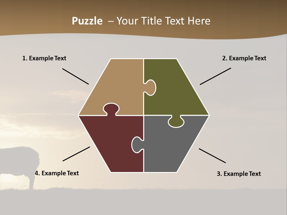 A Group Of Sheep Standing On Top Of A Grass Covered Field PowerPoint Template