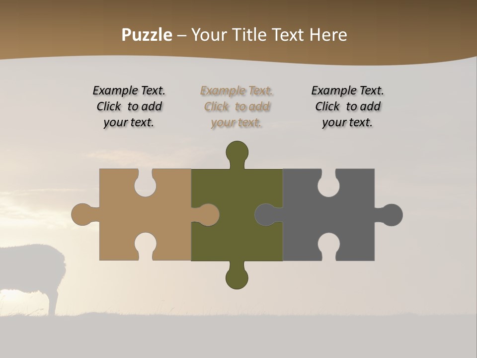 A Group Of Sheep Standing On Top Of A Grass Covered Field PowerPoint Template