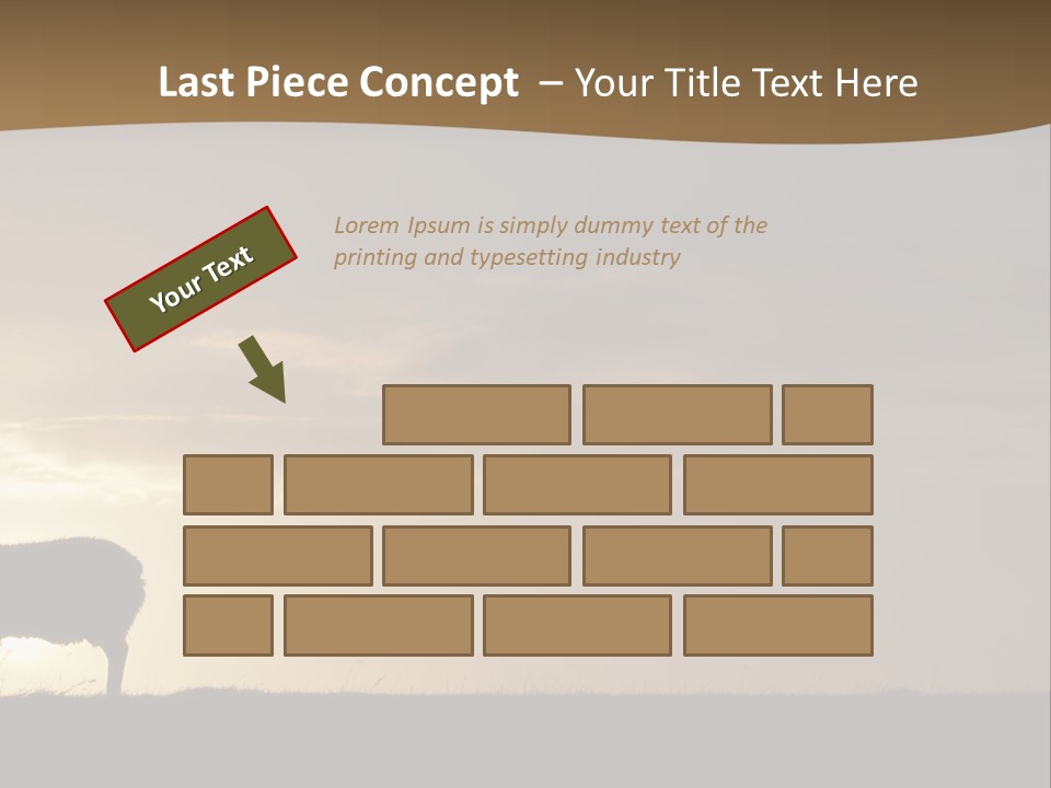 A Group Of Sheep Standing On Top Of A Grass Covered Field PowerPoint Template