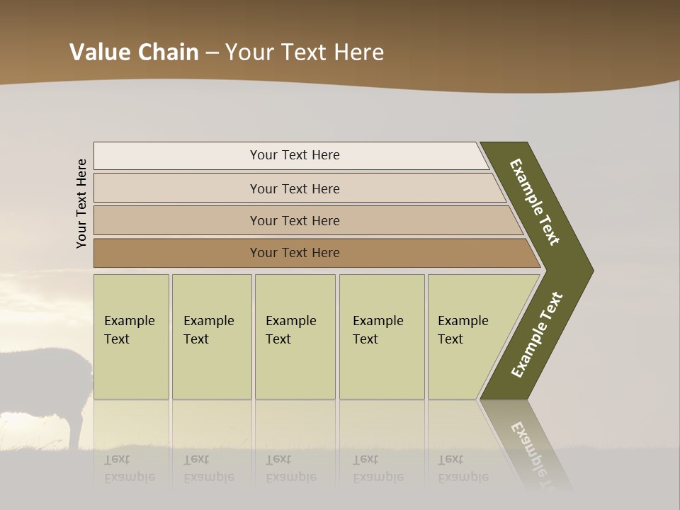 A Group Of Sheep Standing On Top Of A Grass Covered Field PowerPoint Template
