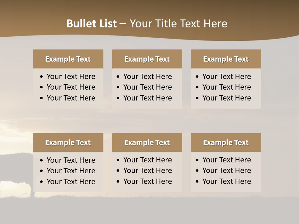 A Group Of Sheep Standing On Top Of A Grass Covered Field PowerPoint Template
