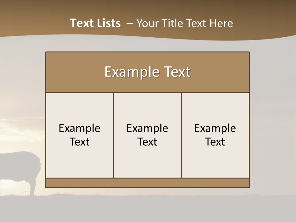A Group Of Sheep Standing On Top Of A Grass Covered Field PowerPoint Template