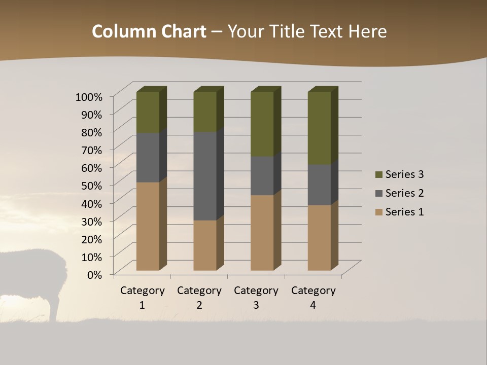 A Group Of Sheep Standing On Top Of A Grass Covered Field PowerPoint Template