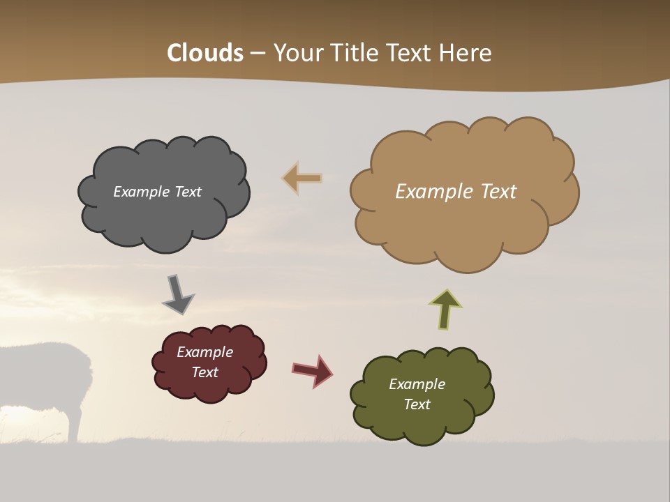 A Group Of Sheep Standing On Top Of A Grass Covered Field PowerPoint Template