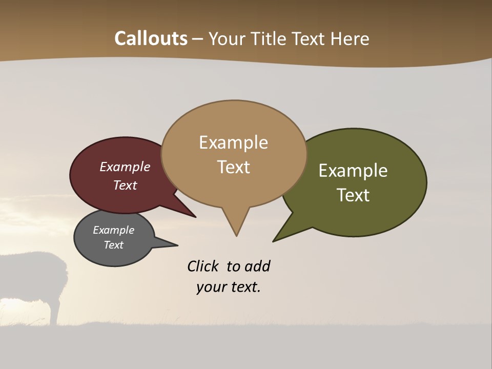 A Group Of Sheep Standing On Top Of A Grass Covered Field PowerPoint Template