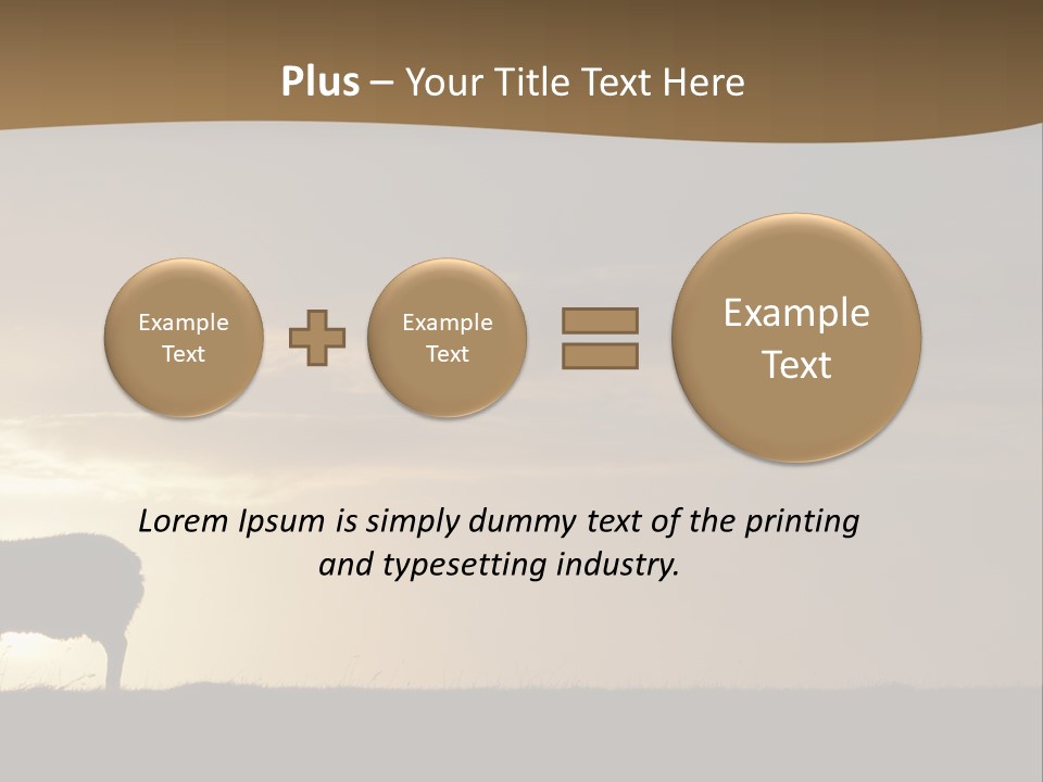 A Group Of Sheep Standing On Top Of A Grass Covered Field PowerPoint Template