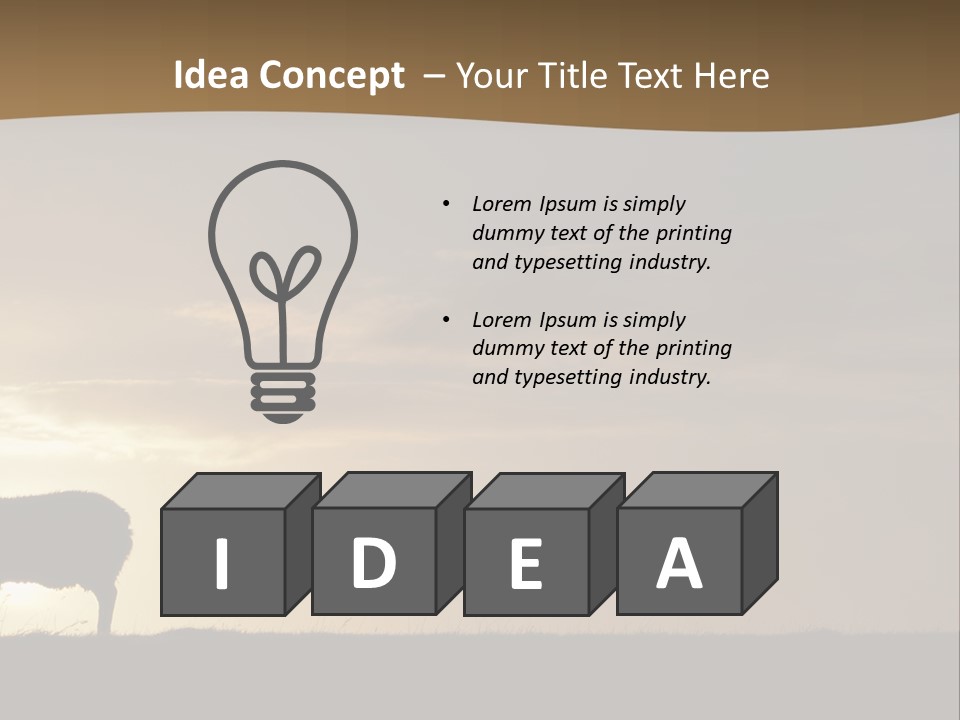 A Group Of Sheep Standing On Top Of A Grass Covered Field PowerPoint Template