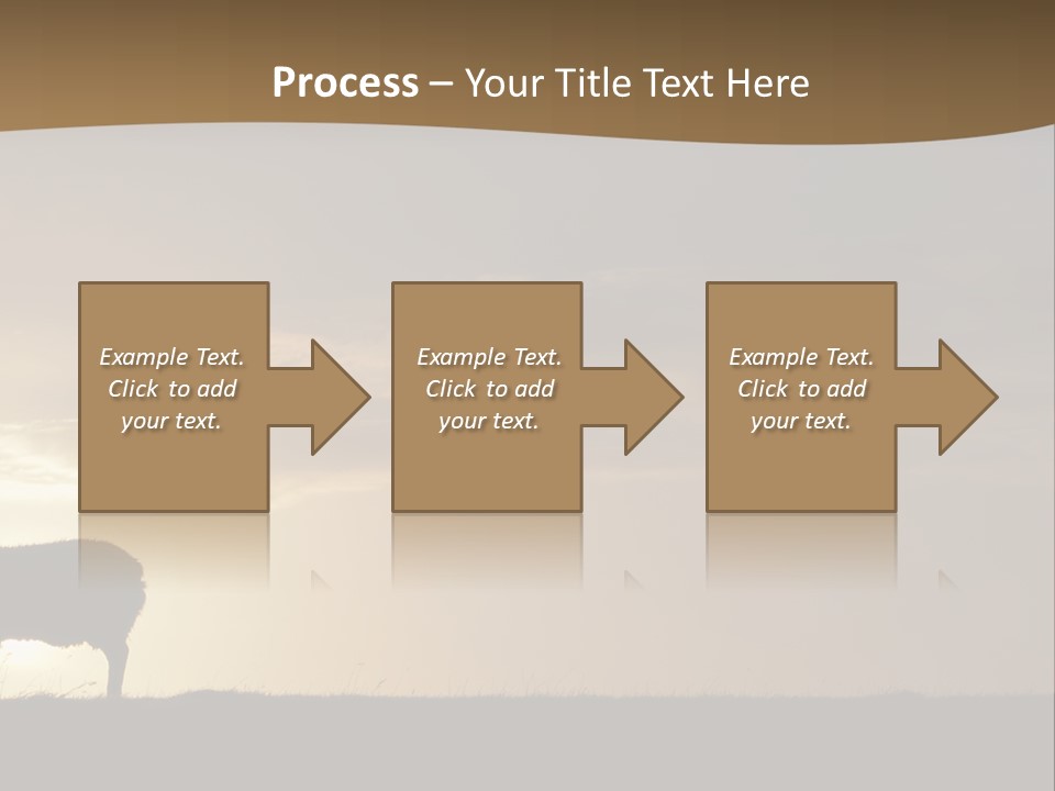 A Group Of Sheep Standing On Top Of A Grass Covered Field PowerPoint Template