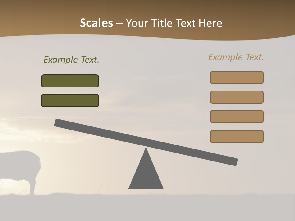 A Group Of Sheep Standing On Top Of A Grass Covered Field PowerPoint Template