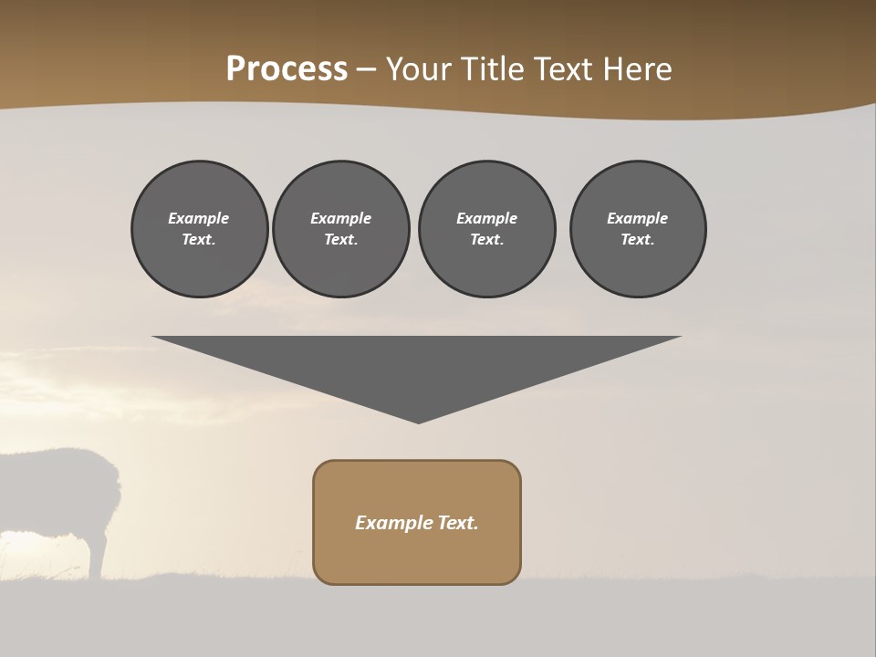 A Group Of Sheep Standing On Top Of A Grass Covered Field PowerPoint Template