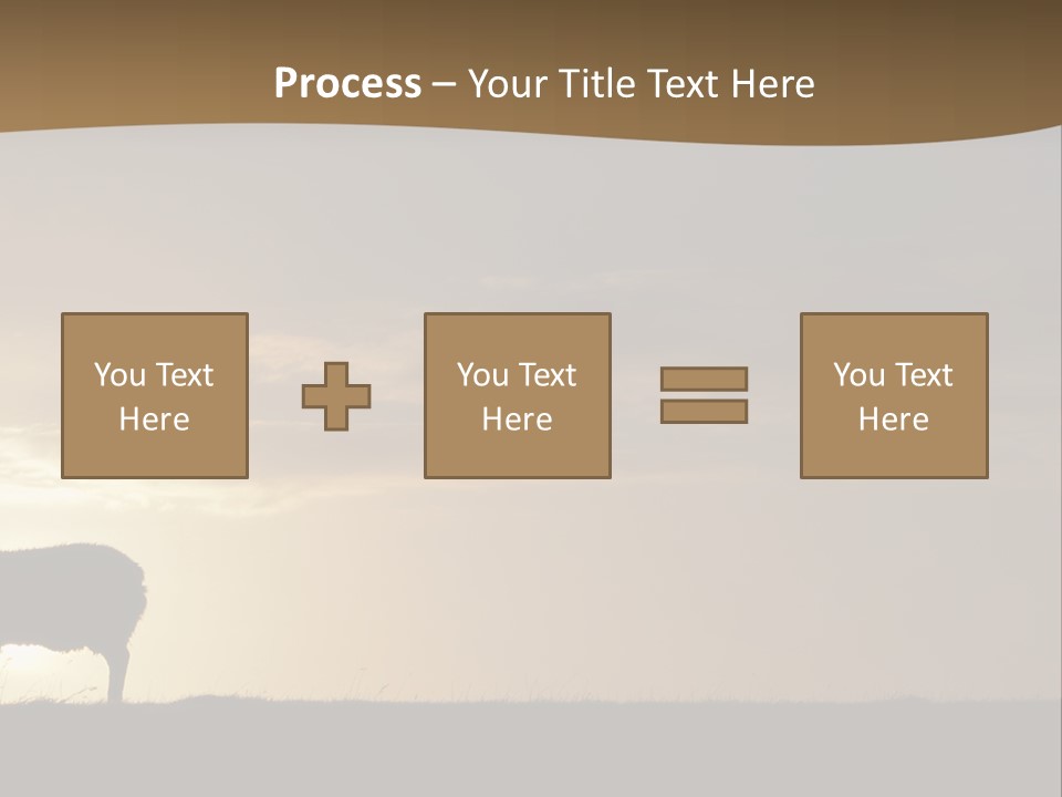 A Group Of Sheep Standing On Top Of A Grass Covered Field PowerPoint Template