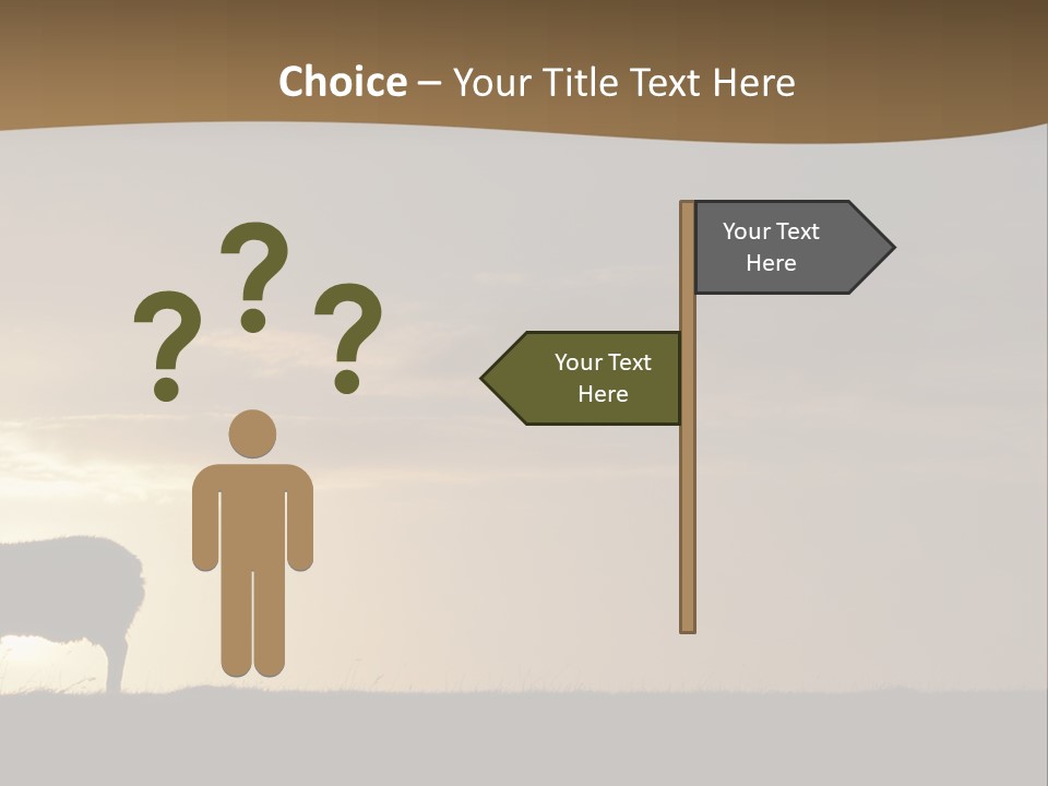 A Group Of Sheep Standing On Top Of A Grass Covered Field PowerPoint Template