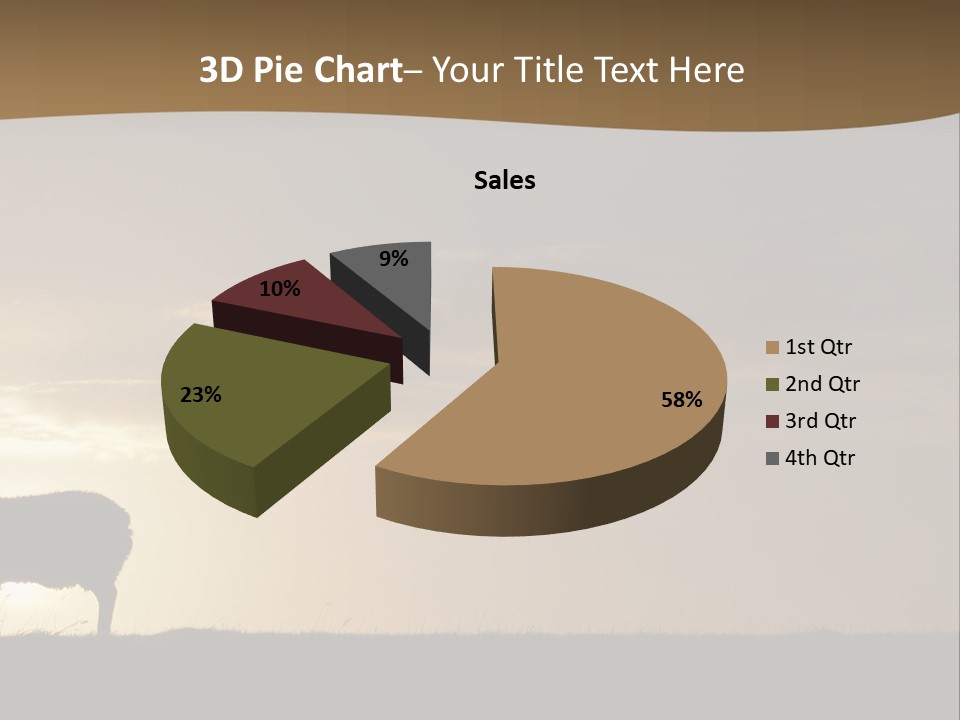 A Group Of Sheep Standing On Top Of A Grass Covered Field PowerPoint Template