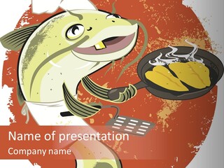 Spatula Catfish Smile PowerPoint Template