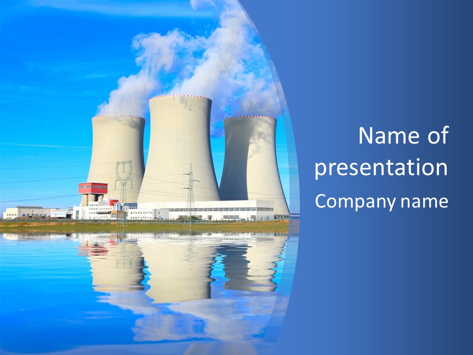 Station Pollution Turbine PowerPoint Template