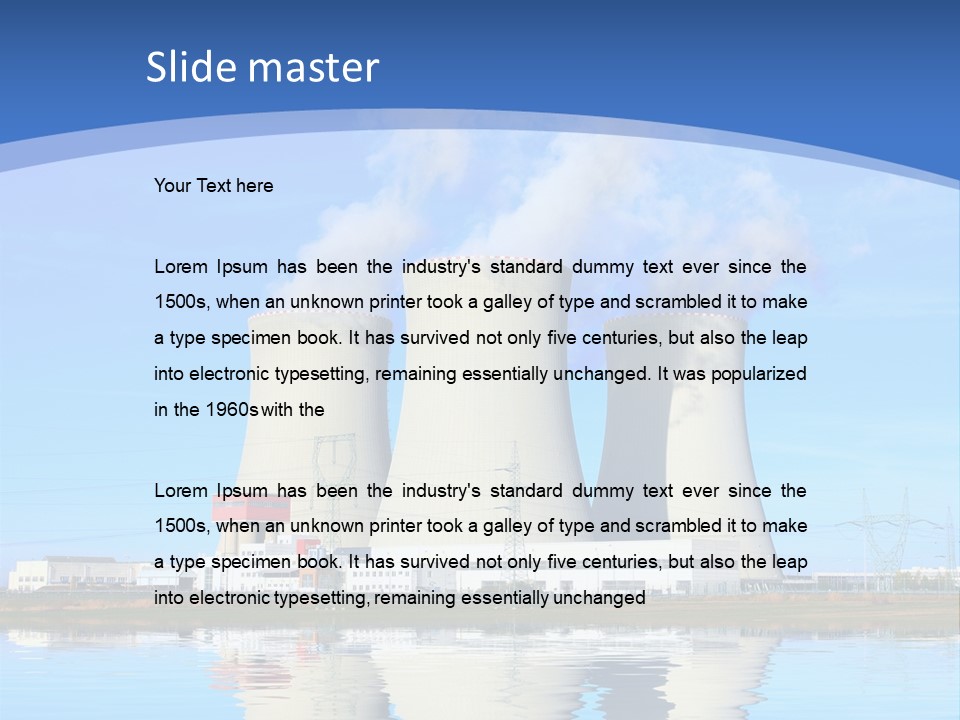 Station Pollution Turbine PowerPoint Template