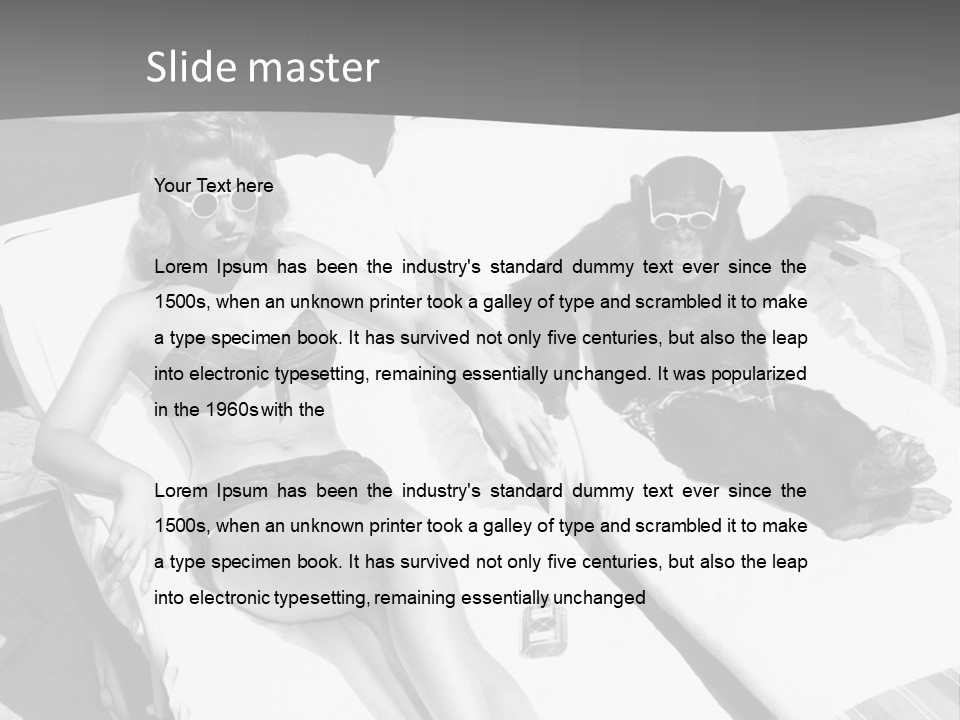 Vacation Sunbathe Sunglasses PowerPoint Template