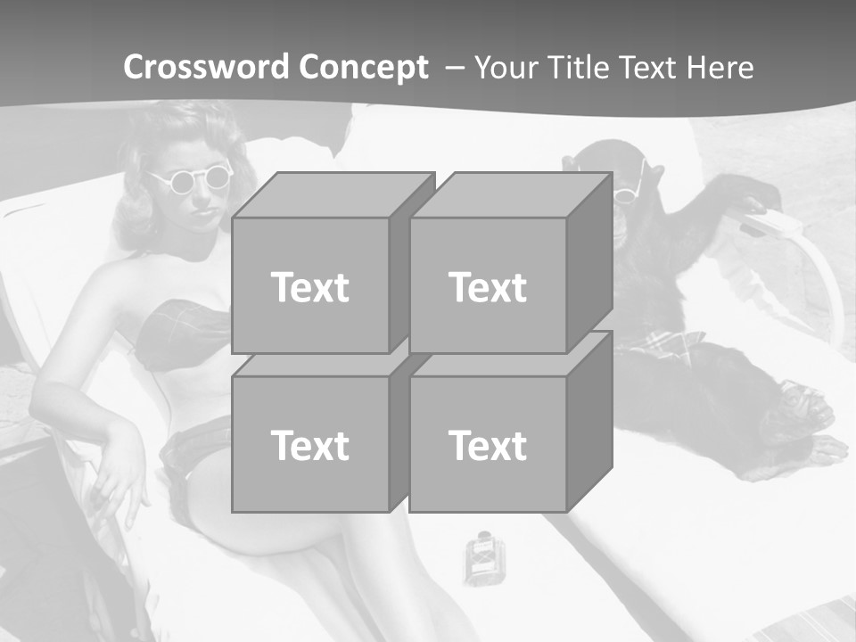 Vacation Sunbathe Sunglasses PowerPoint Template