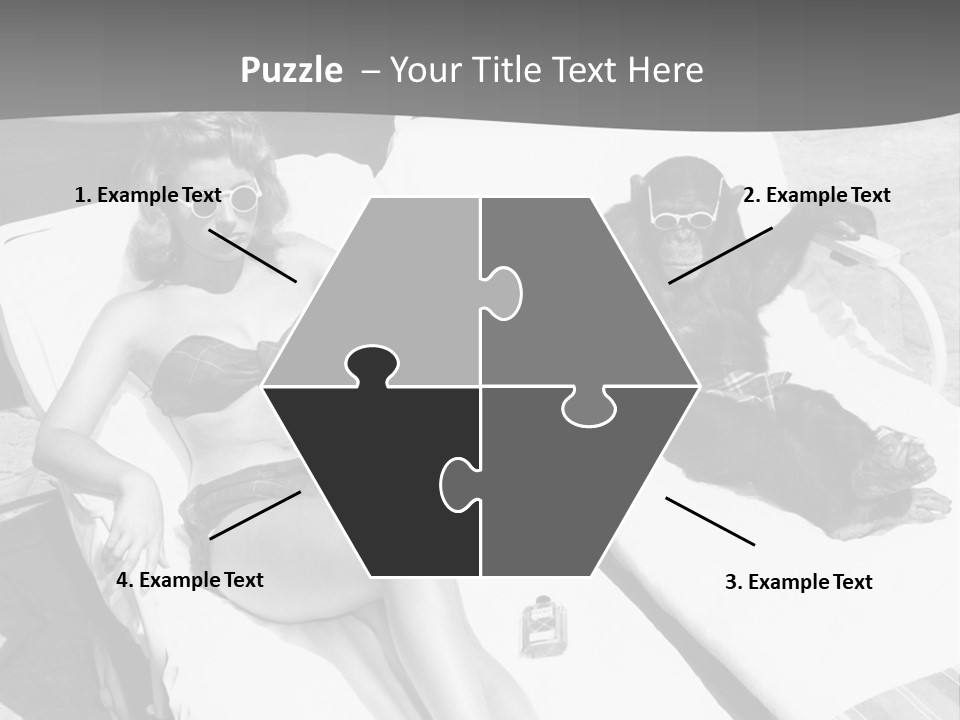 Vacation Sunbathe Sunglasses PowerPoint Template