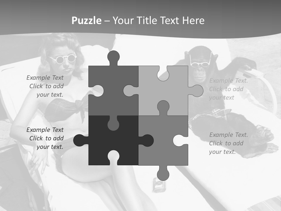 Vacation Sunbathe Sunglasses PowerPoint Template