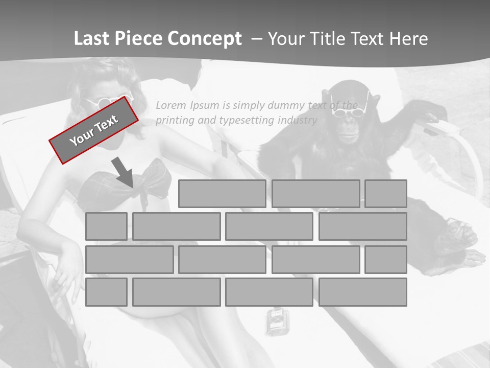 Vacation Sunbathe Sunglasses PowerPoint Template