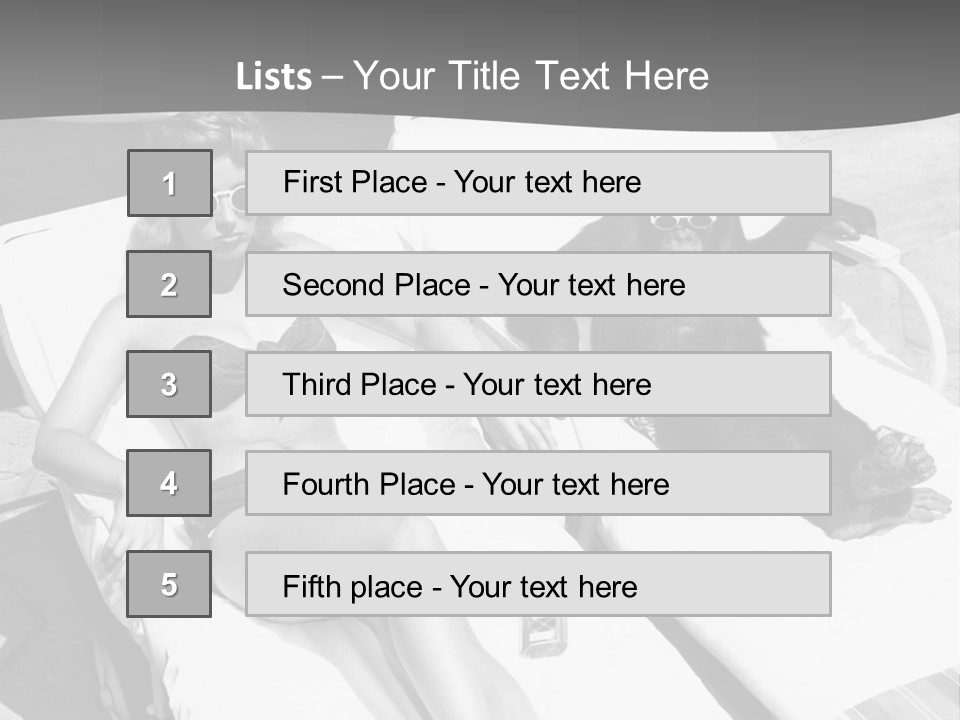 Vacation Sunbathe Sunglasses PowerPoint Template