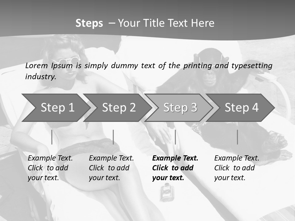 Vacation Sunbathe Sunglasses PowerPoint Template