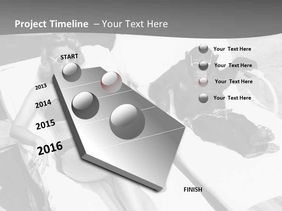 Vacation Sunbathe Sunglasses PowerPoint Template