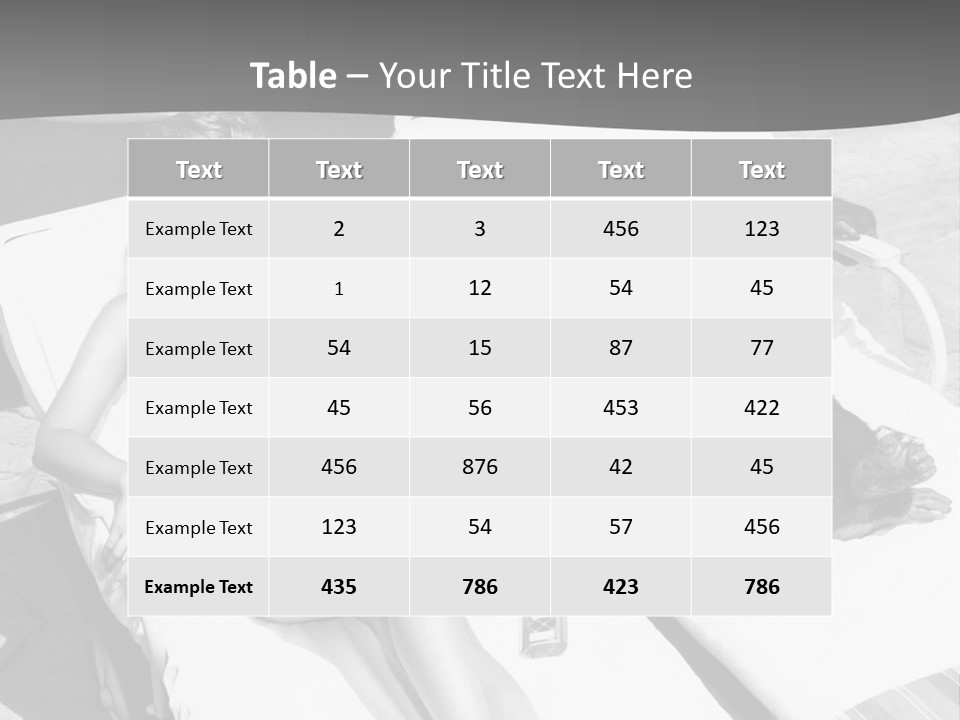 Vacation Sunbathe Sunglasses PowerPoint Template