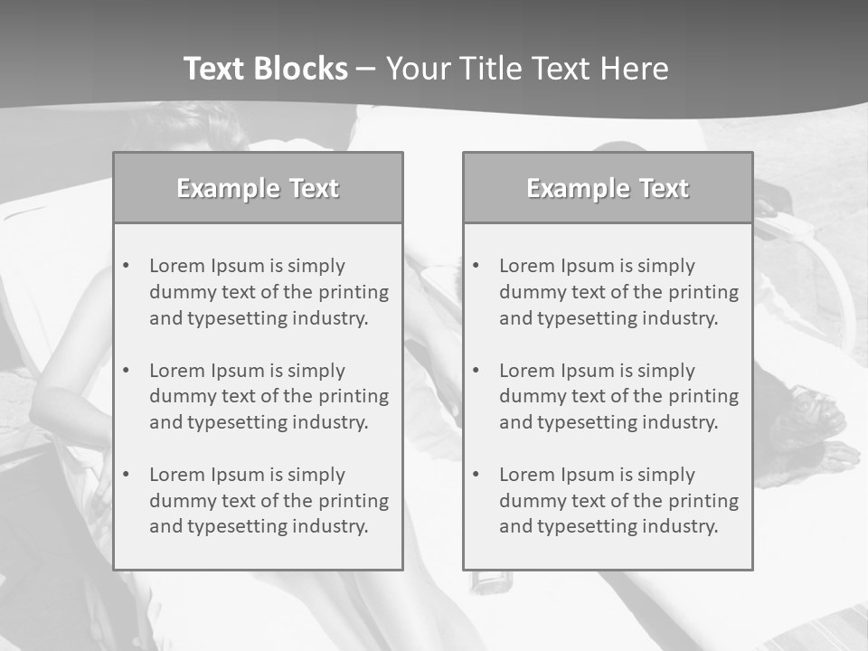 Vacation Sunbathe Sunglasses PowerPoint Template