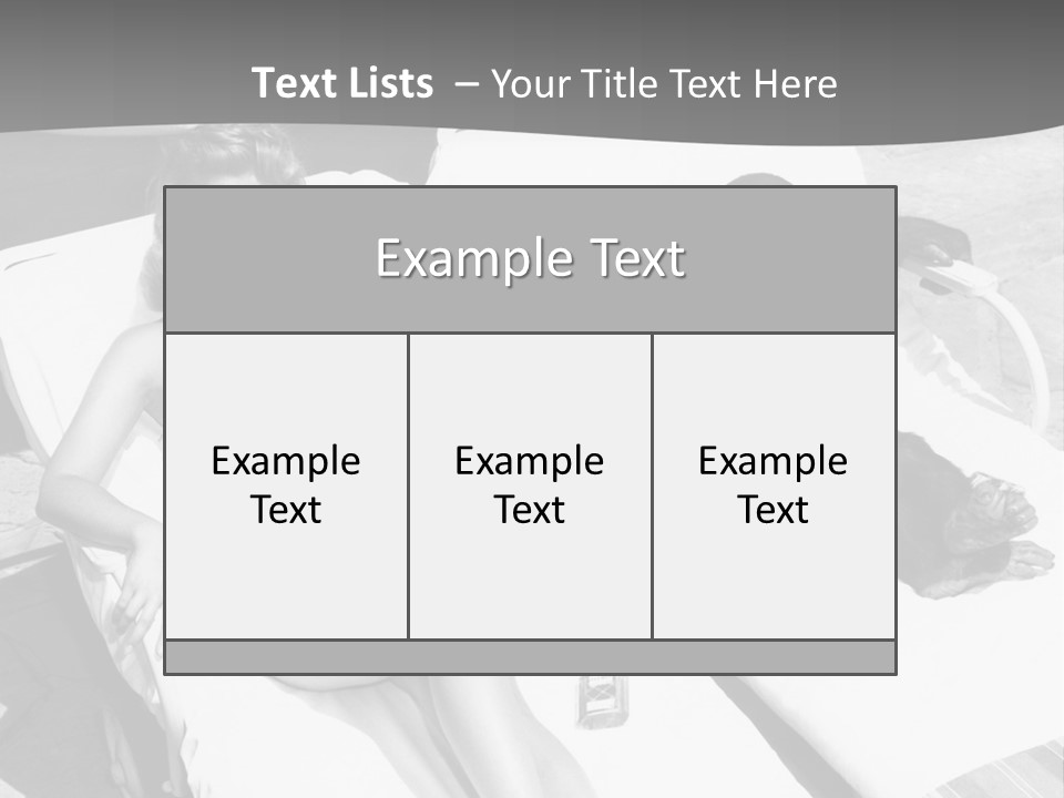 Vacation Sunbathe Sunglasses PowerPoint Template