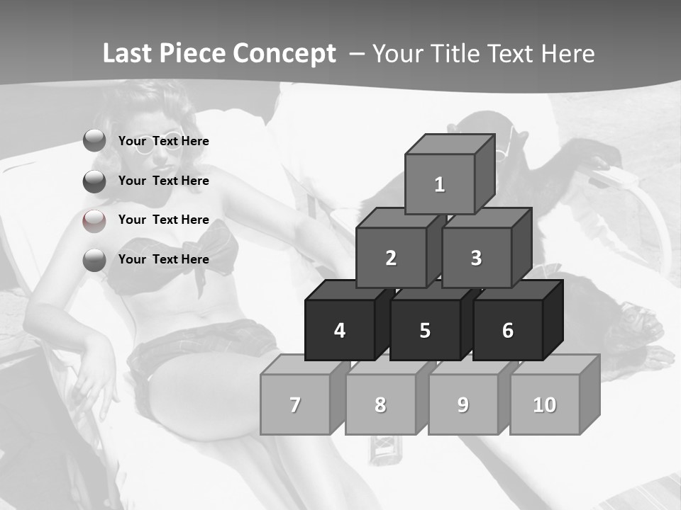 Vacation Sunbathe Sunglasses PowerPoint Template