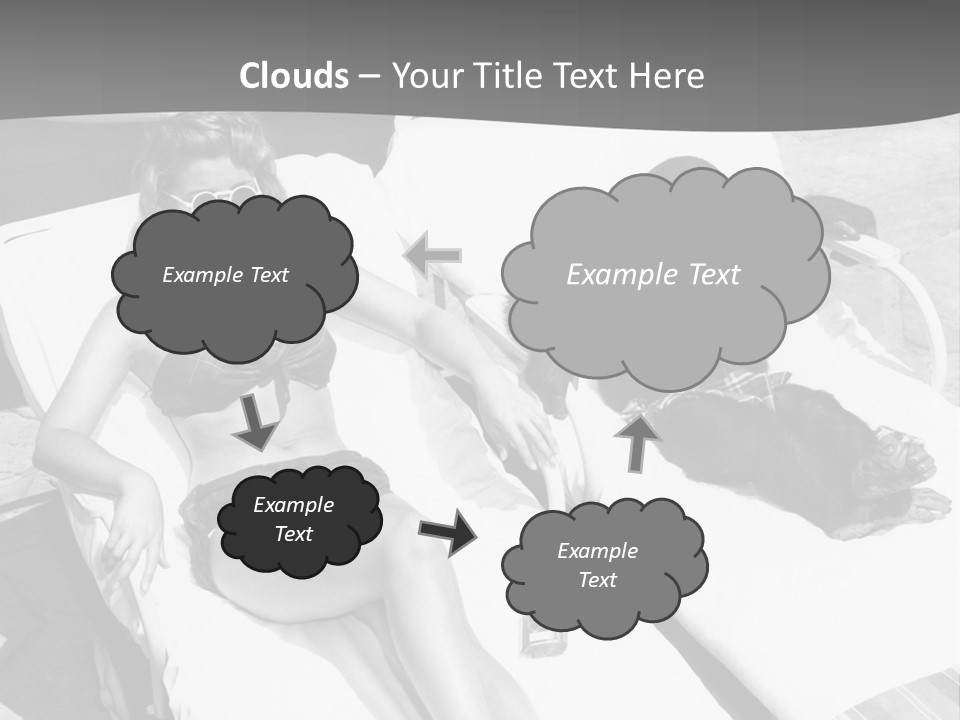 Vacation Sunbathe Sunglasses PowerPoint Template