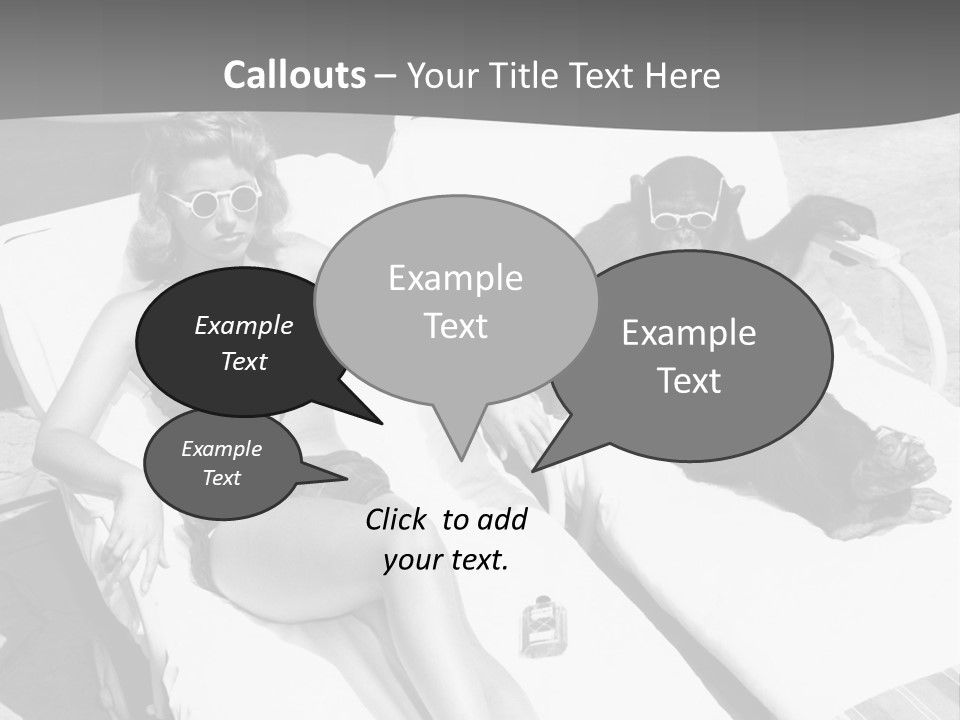 Vacation Sunbathe Sunglasses PowerPoint Template