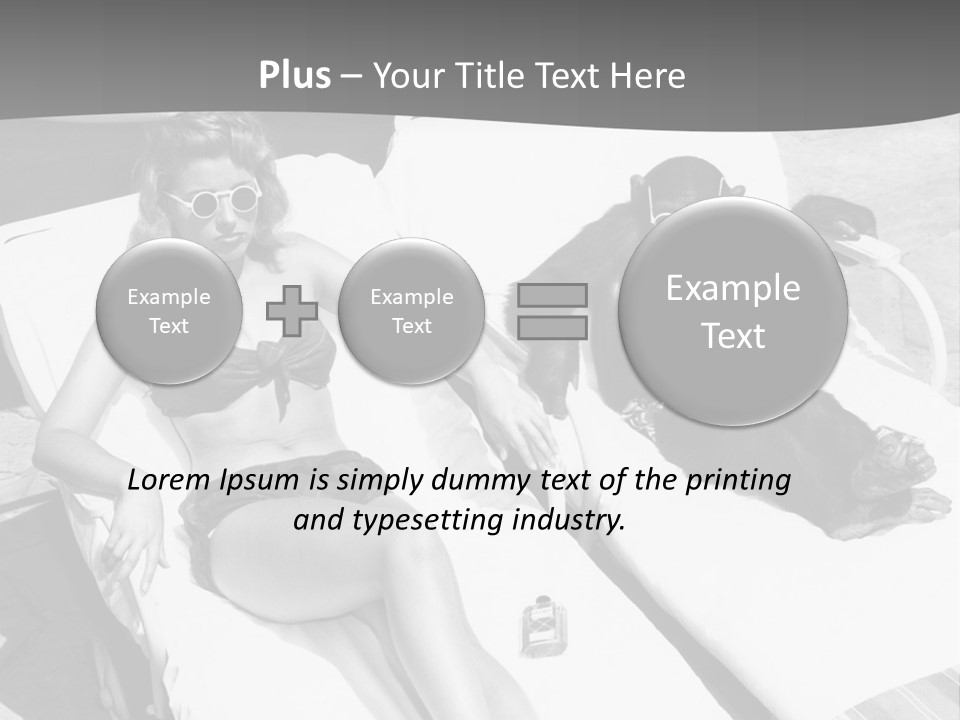 Vacation Sunbathe Sunglasses PowerPoint Template