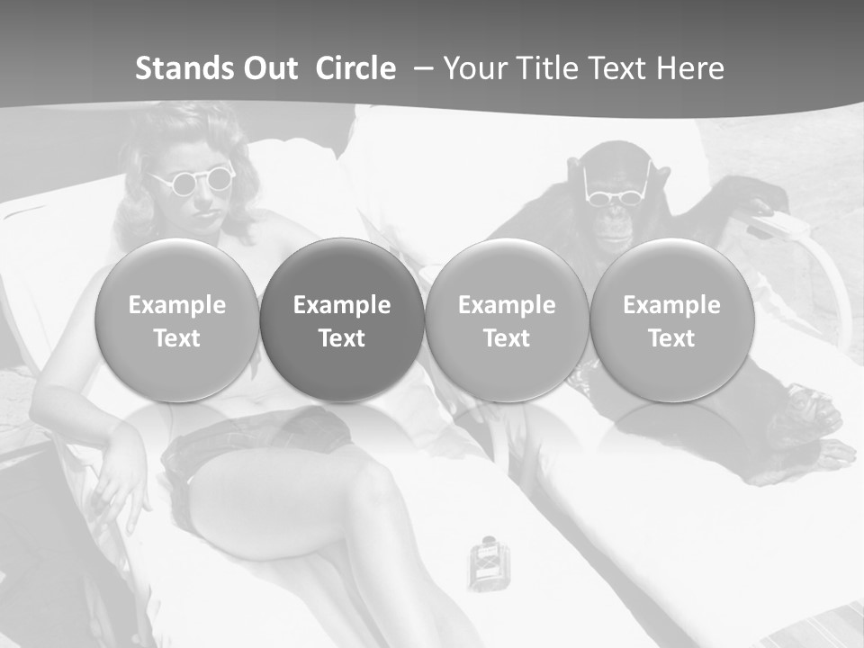 Vacation Sunbathe Sunglasses PowerPoint Template