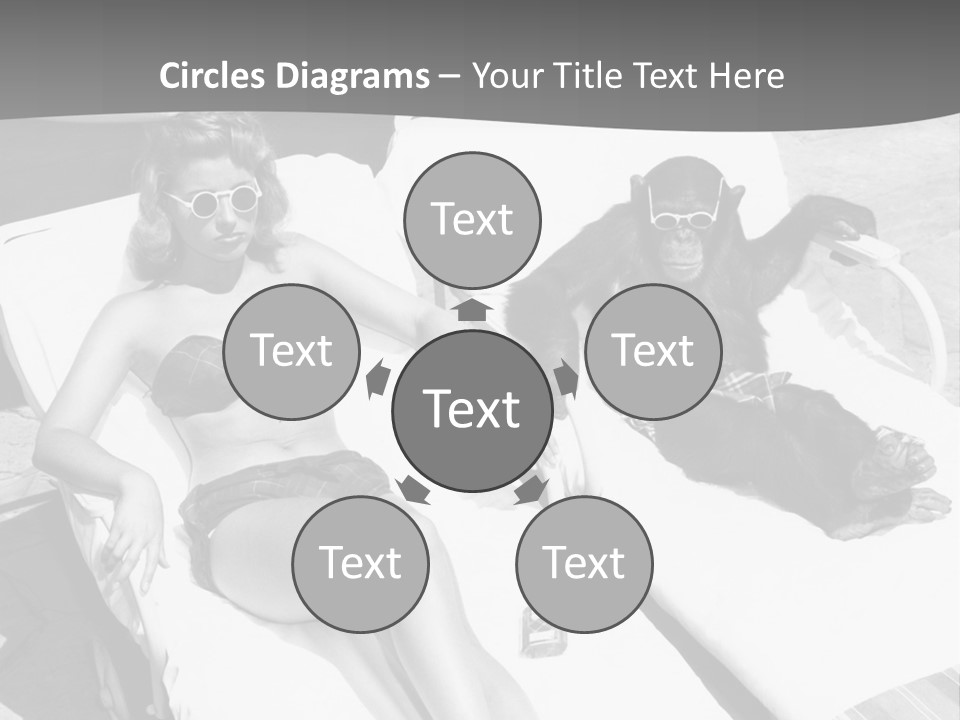 Vacation Sunbathe Sunglasses PowerPoint Template