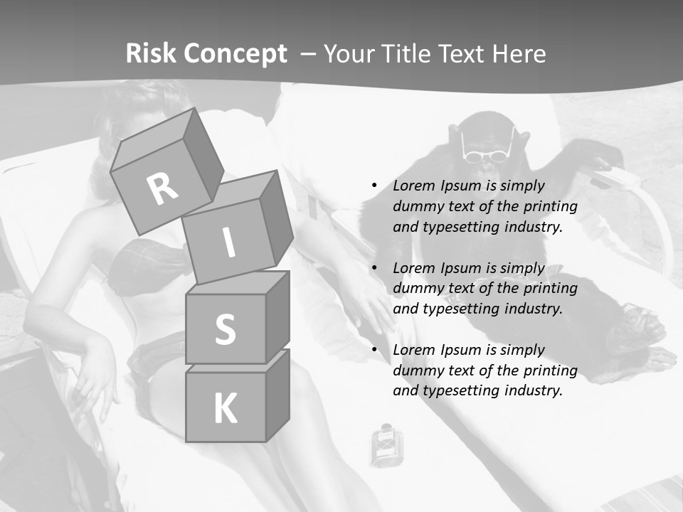 Vacation Sunbathe Sunglasses PowerPoint Template