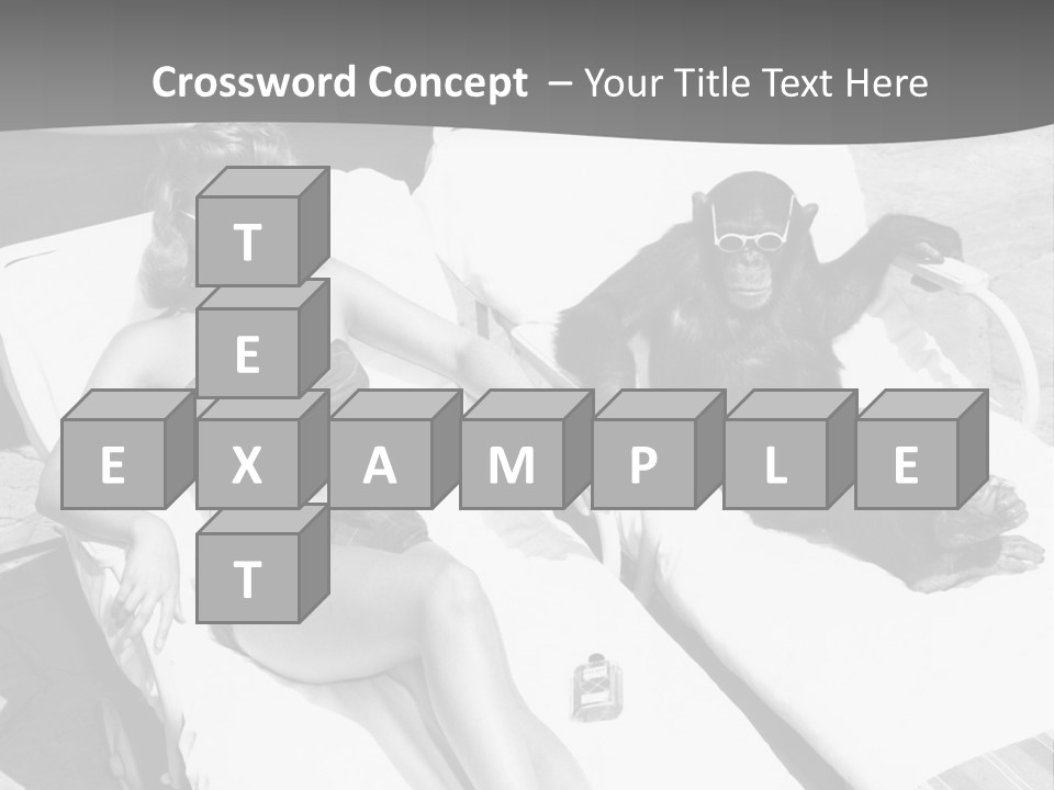 Vacation Sunbathe Sunglasses PowerPoint Template