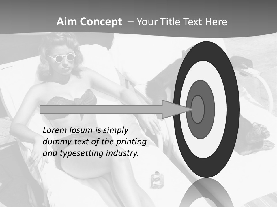 Vacation Sunbathe Sunglasses PowerPoint Template