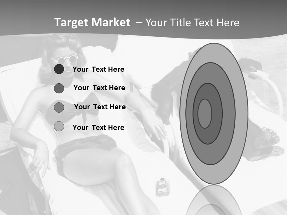 Vacation Sunbathe Sunglasses PowerPoint Template