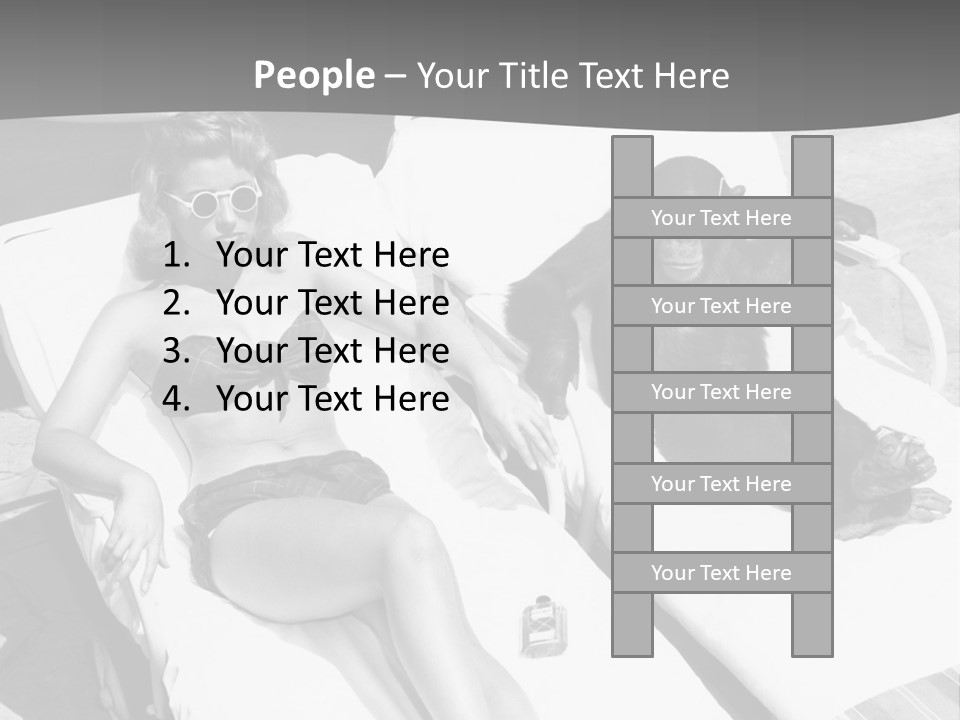 Vacation Sunbathe Sunglasses PowerPoint Template