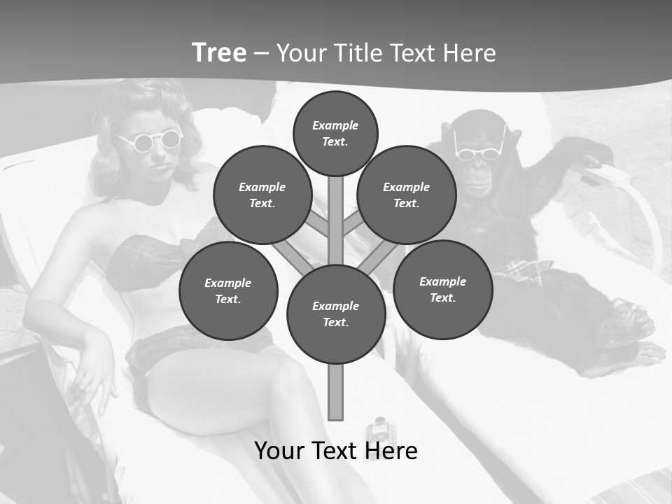 Vacation Sunbathe Sunglasses PowerPoint Template