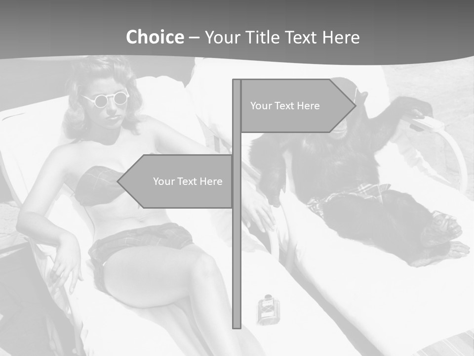 Vacation Sunbathe Sunglasses PowerPoint Template