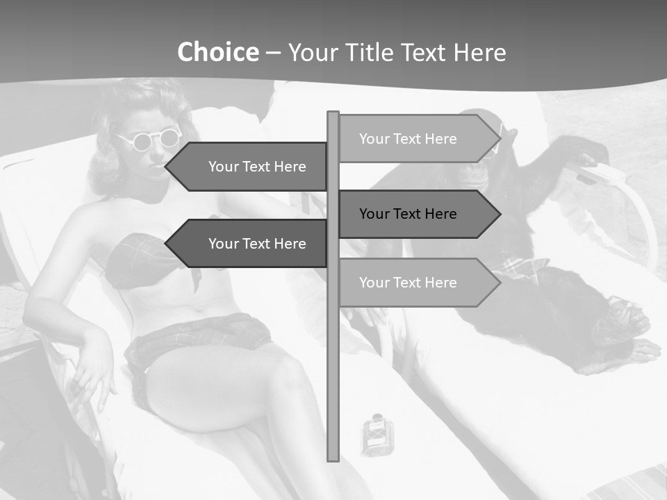 Vacation Sunbathe Sunglasses PowerPoint Template