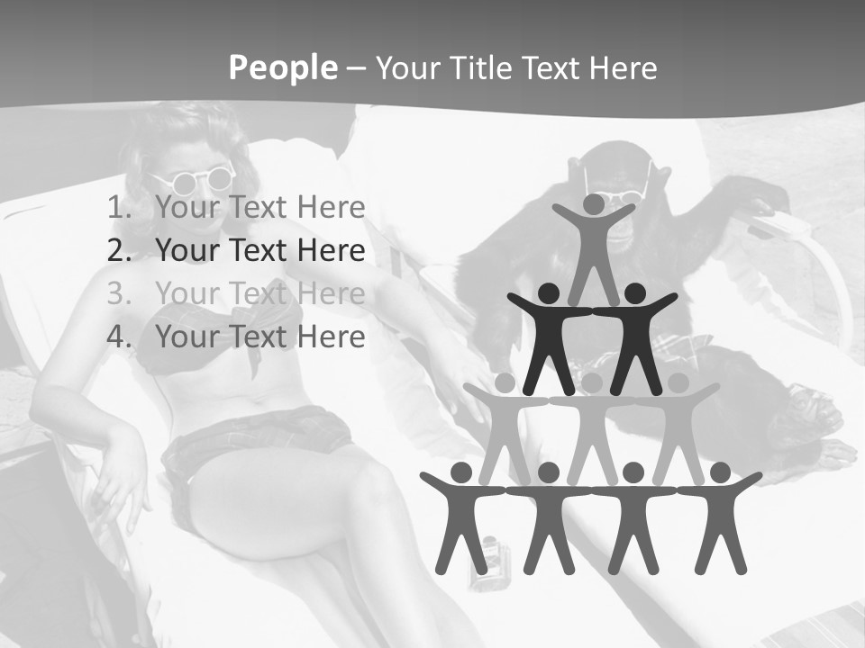 Vacation Sunbathe Sunglasses PowerPoint Template